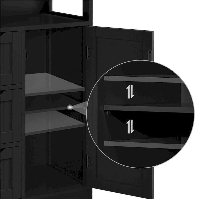 Bathroom Floor Cabinet Storage Organizer