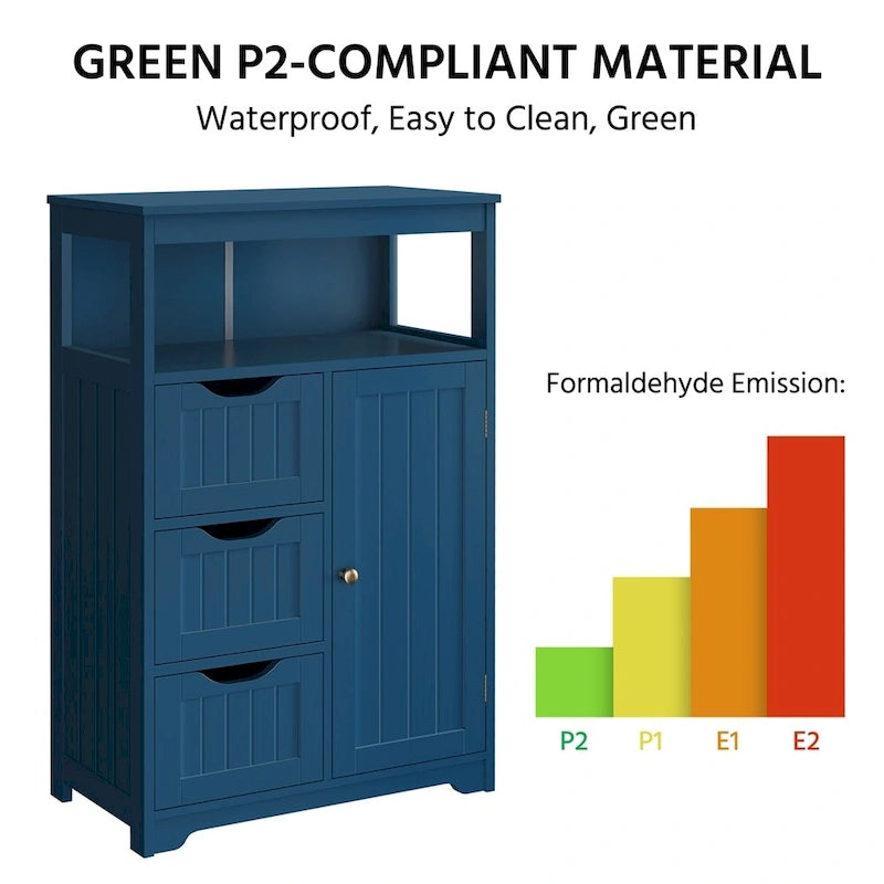 Bathroom Floor Cabinet Storage Organizer