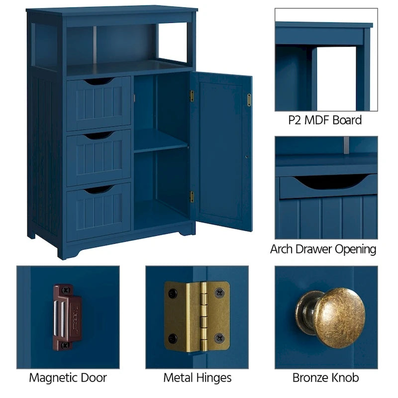 Bathroom Floor Cabinet Storage Organizer