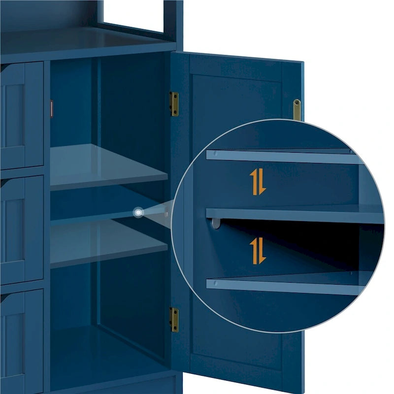Bathroom Floor Cabinet Storage Organizer