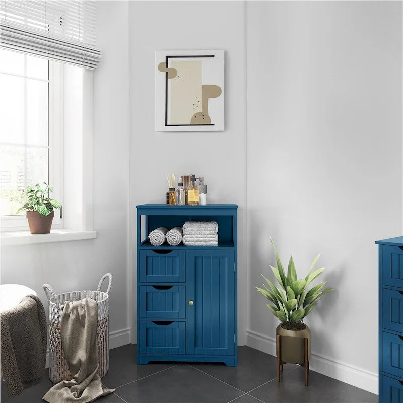 Bathroom Floor Cabinet Storage Organizer