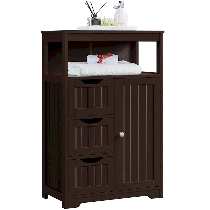 Bathroom Floor Cabinet Storage Organizer
