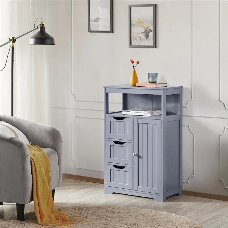 Bathroom Floor Cabinet Storage Organizer
