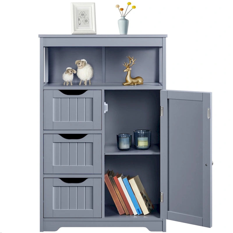 Bathroom Floor Cabinet Storage Organizer