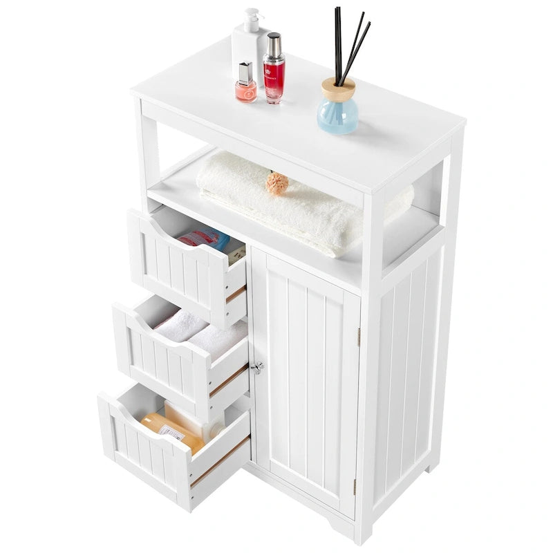Bathroom Floor Cabinet Storage Organizer