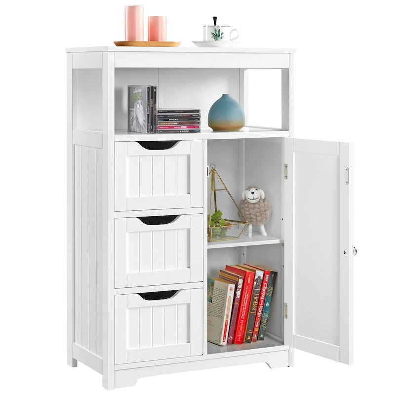Bathroom Floor Cabinet Storage Organizer