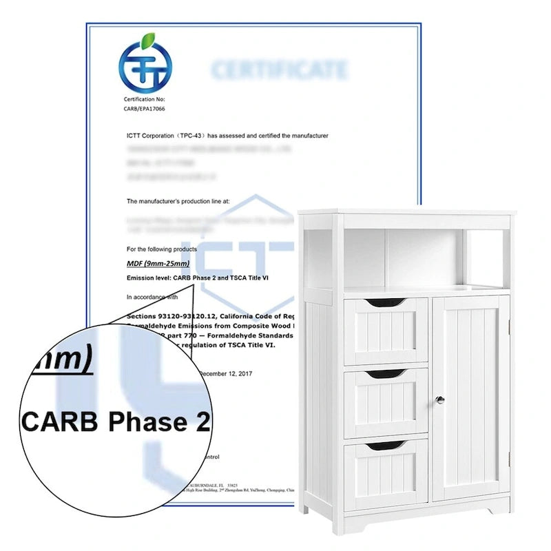 Bathroom Floor Cabinet Storage Organizer